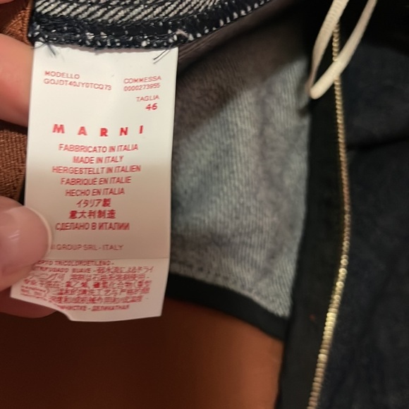 Marni Blue Cotton Denim Circle Skirt - Picture 11 of 12